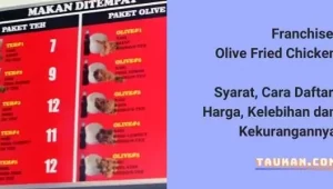 Franchise Olive Fried Chicken, Syarat, Cara Daftar dan Harganya