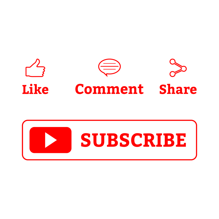 Subscribe comment icon button vector illustration channel set